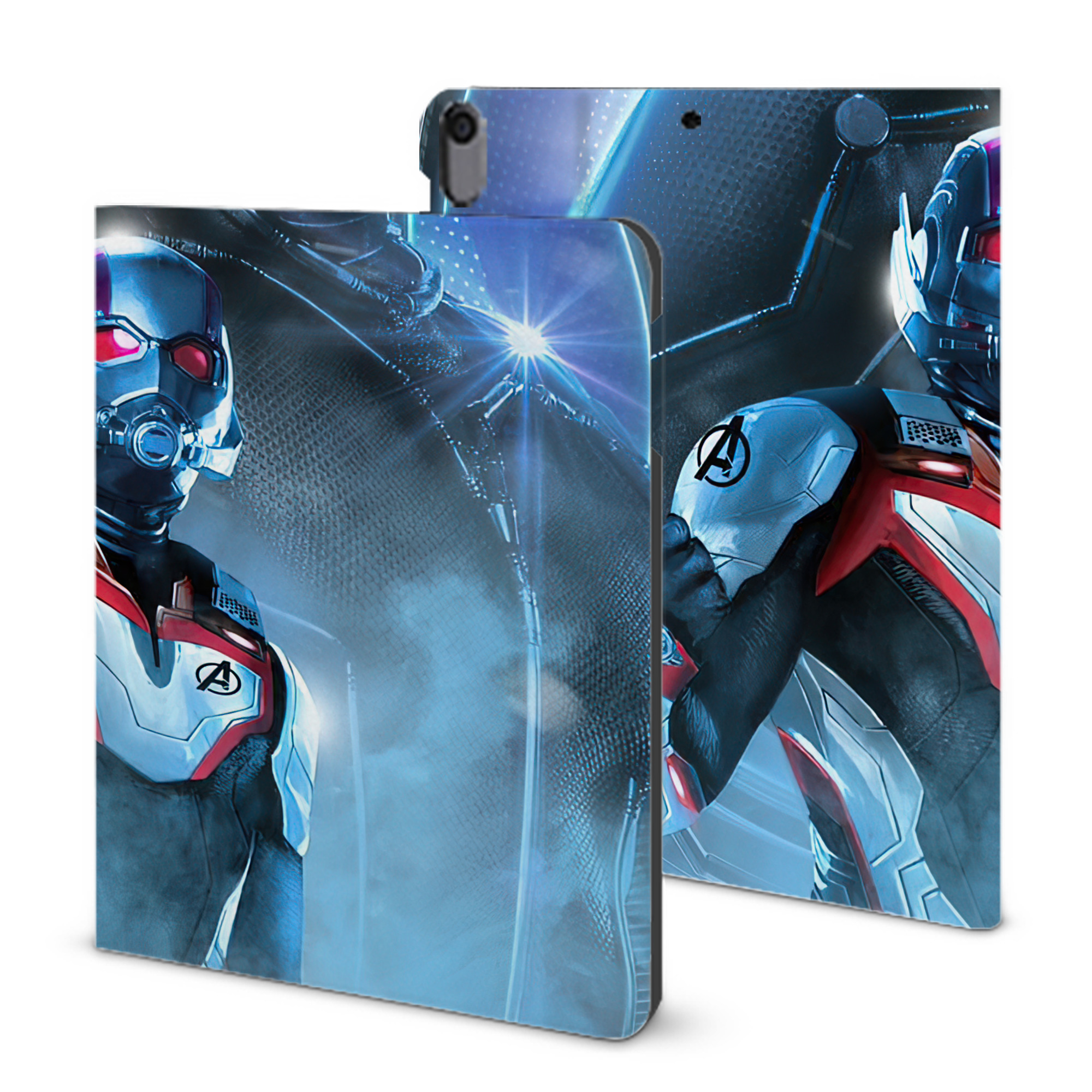 （画像用） アベンジャーズ The Avengers IPad ケース ブック型 PUレザー TPU 耐衝撃 軽量 薄型 ペン収納なし 全面保護 IPad 各モデル対応